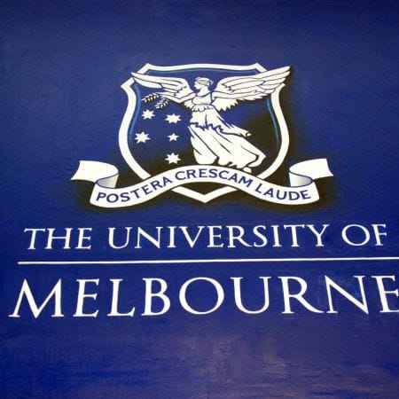 Hand painted logo on Melbourne University Power lifting platform