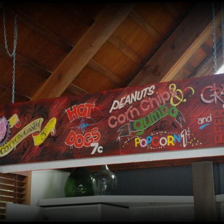 Artistic Hand Painted Circus Theme - Coney Island Style. B&B in Daylesford.