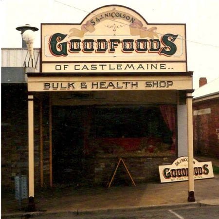 S&J Nicolson Goodfoods of Castlemaine, Shopfront Handpainted Signage